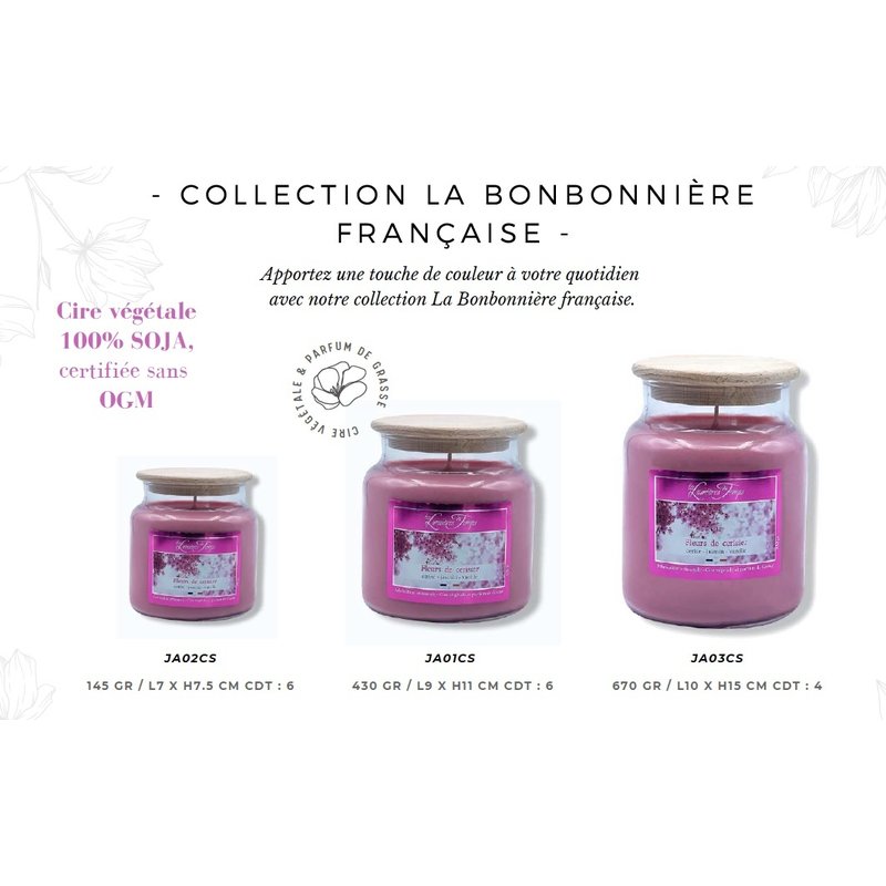 Geurkaars in glazen pot met eigen naam