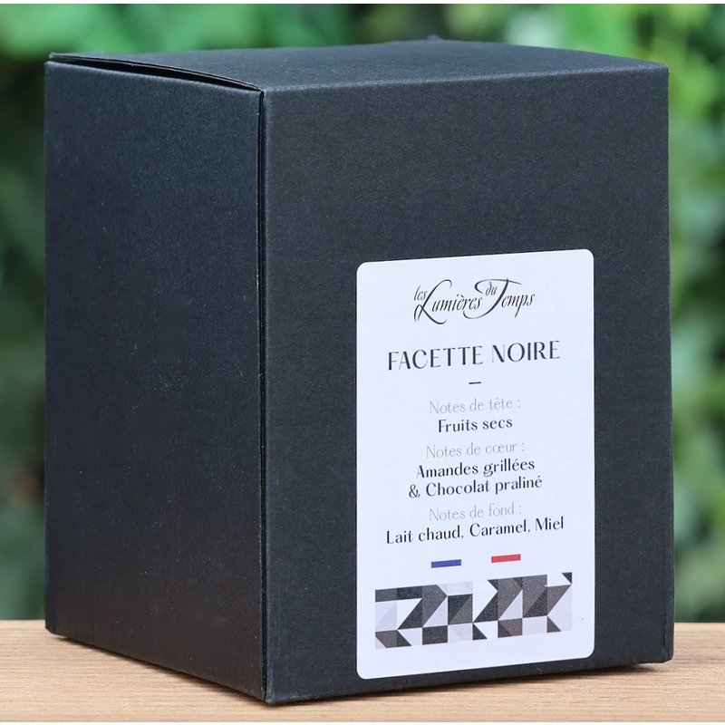 Facet geurstokjes in zwart glas