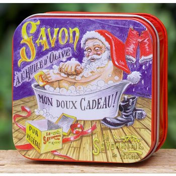 Savonnerie de Nyons Blikje zeep kerstman