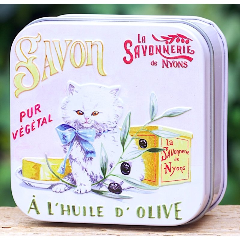 Blikje Savon de Marseille wit poes