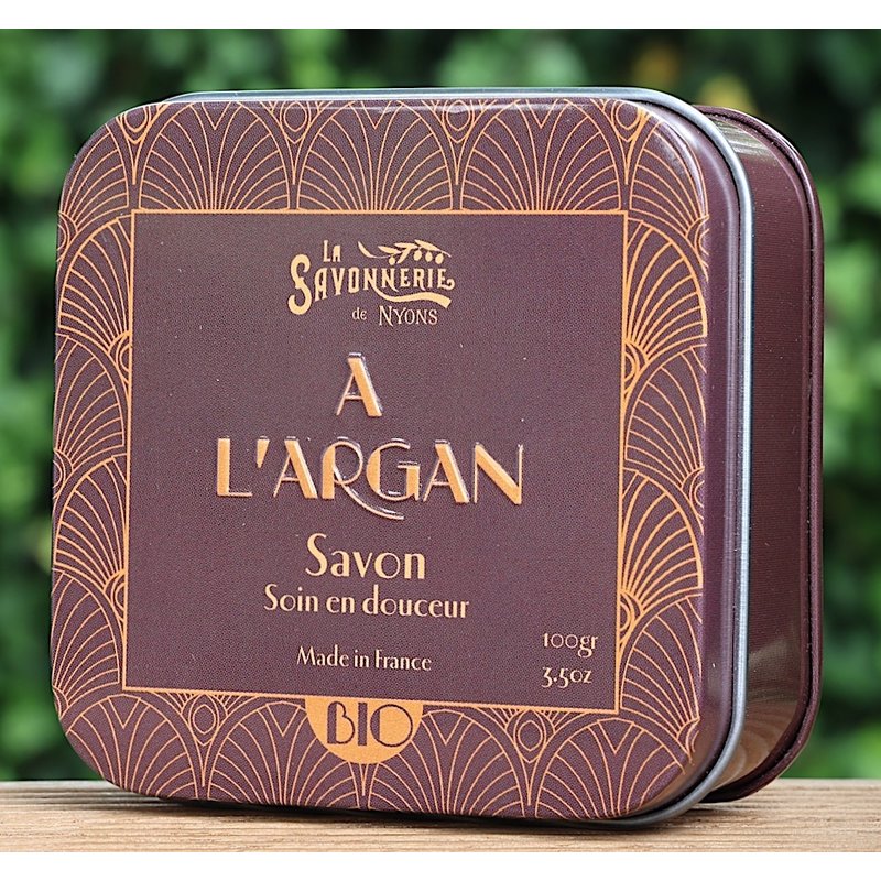 Zeep met arganolie in blikje
