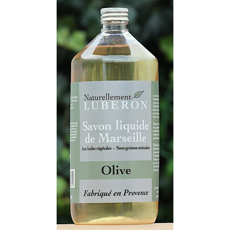 Literfles vloeibare Marseillezeep olijven