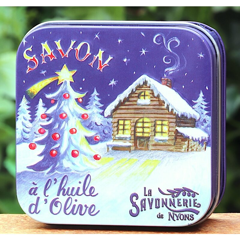 Blikje Savon de Marseille met kerstdessins