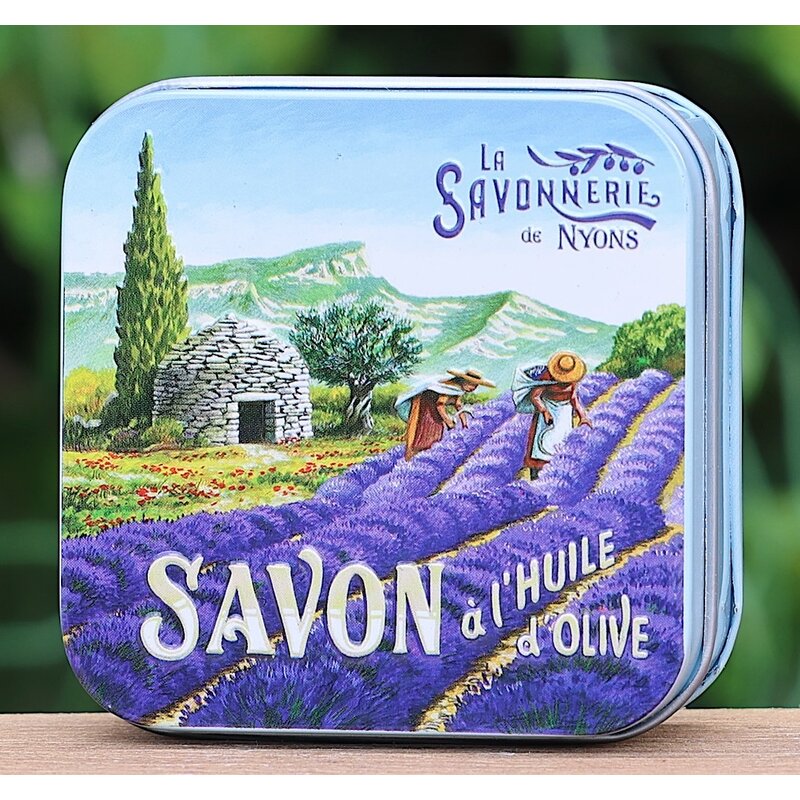 Blikje Savon de Marseille lavendelveld