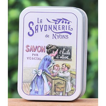 Savonnerie de Nyons Groot blik zeep schooltje