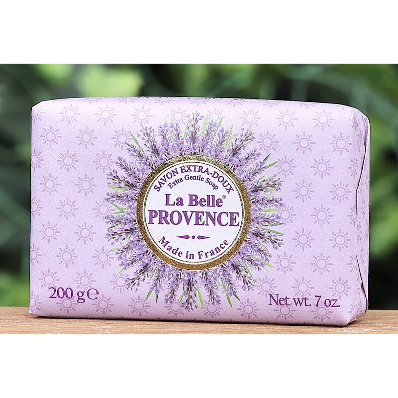 Grote zeep in papier lavendel