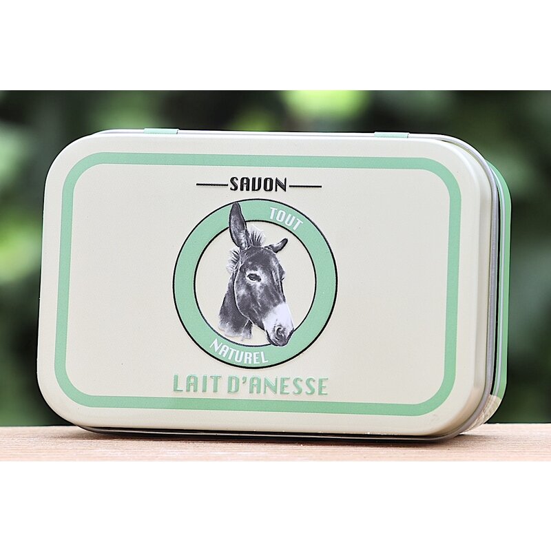 Blikje zeep met ezelinnenmelk