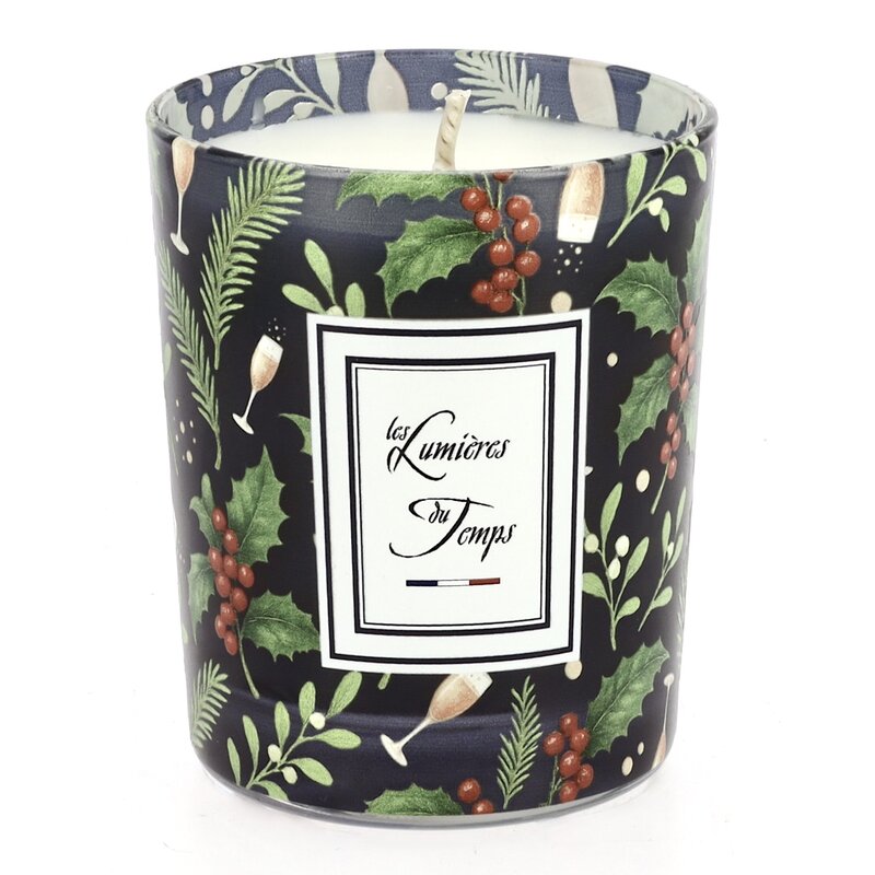 Grote geurkaars in de geur champagne