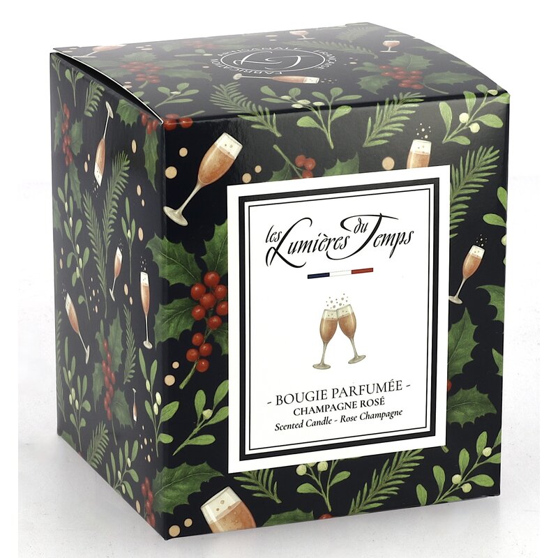 Grote geurkaars in de geur champagne