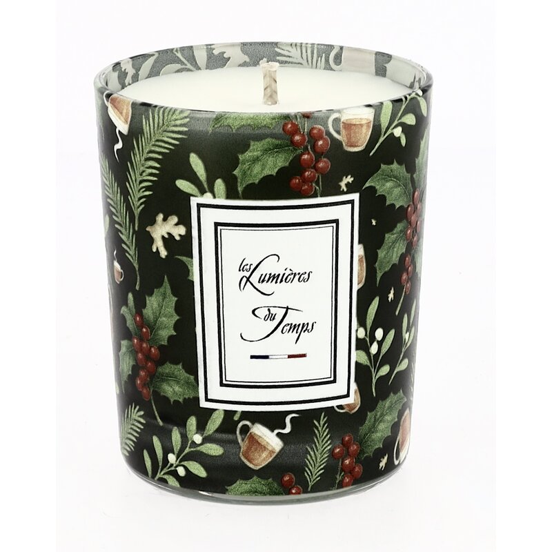 Grote geurkaars in de geur houtvuur