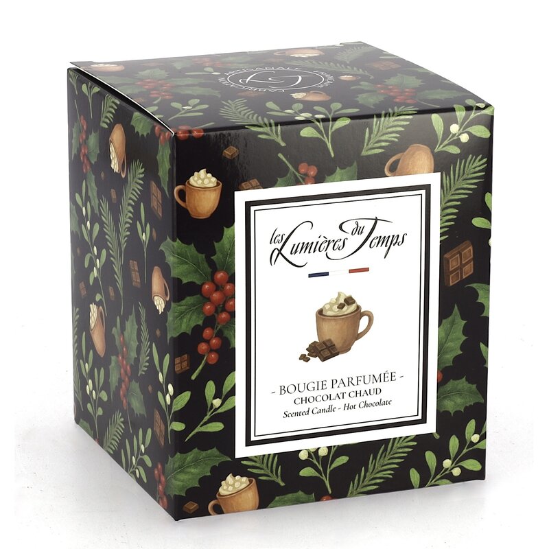 Grote geurkaars in de geur hot chocolate