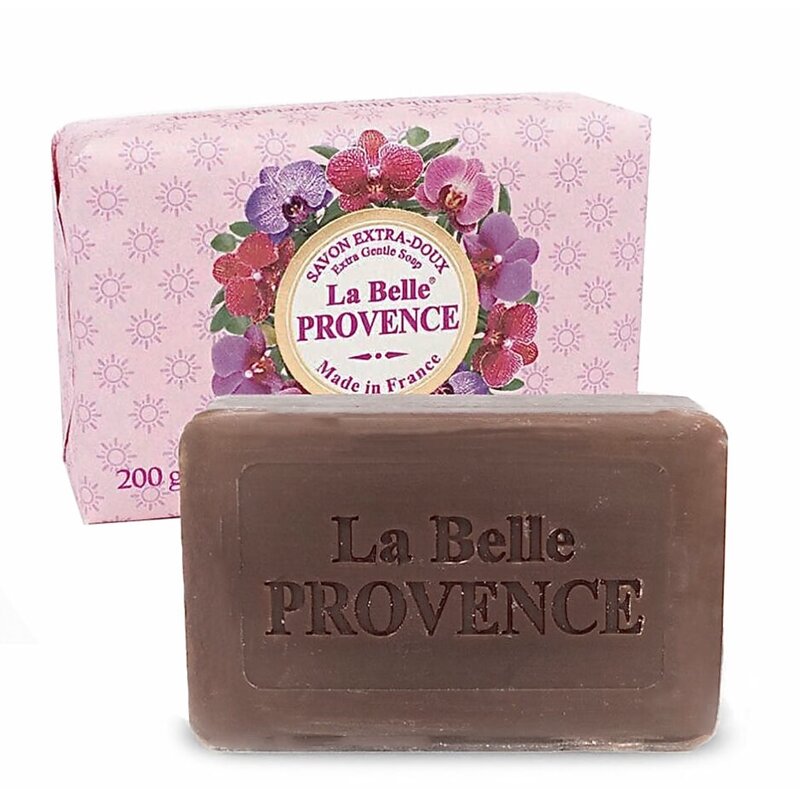 Grote zeep in papier orchidee