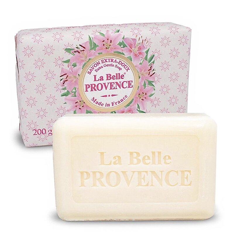 Grote zeep in papier witte lelie