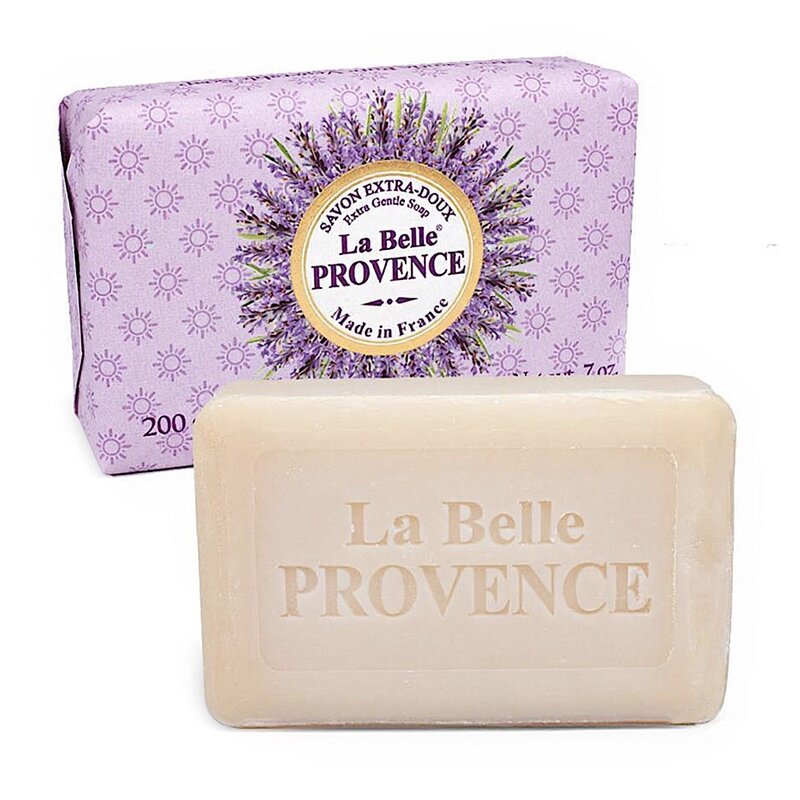 Grote zeep in papier lavendel