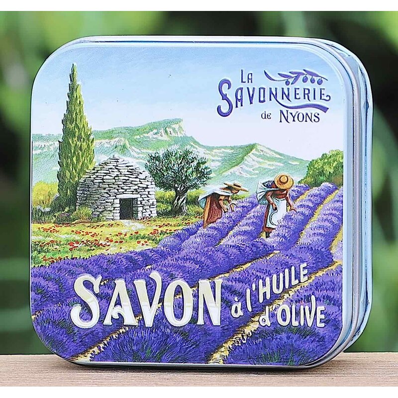 Blikje Savon de Marseille lavendelveld