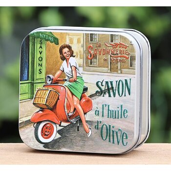 Savonnerie de Nyons Blikje zeep scooter
