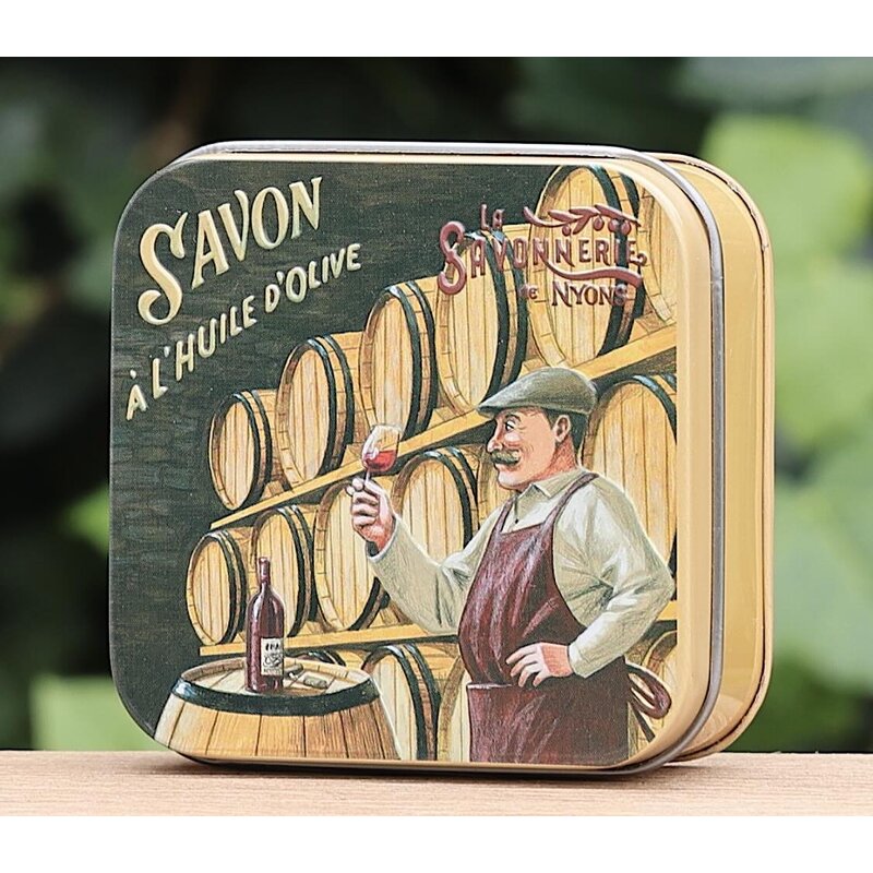 Blikje Savon de Marseille wijnboer