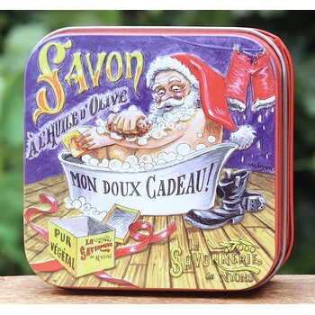 Savonnerie de Nyons Blikje zeep kerstman