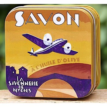 Savonnerie de Nyons Blikje zeep vliegtuig