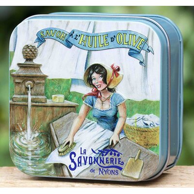 Blikje zeep wasvrouw