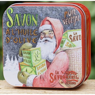 Blikje zeep kerstman