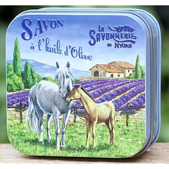 Savonnerie de Nyons Blikje zeep paarden