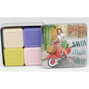 Savonnerie de Nyons Blik 4 zepen Vespa