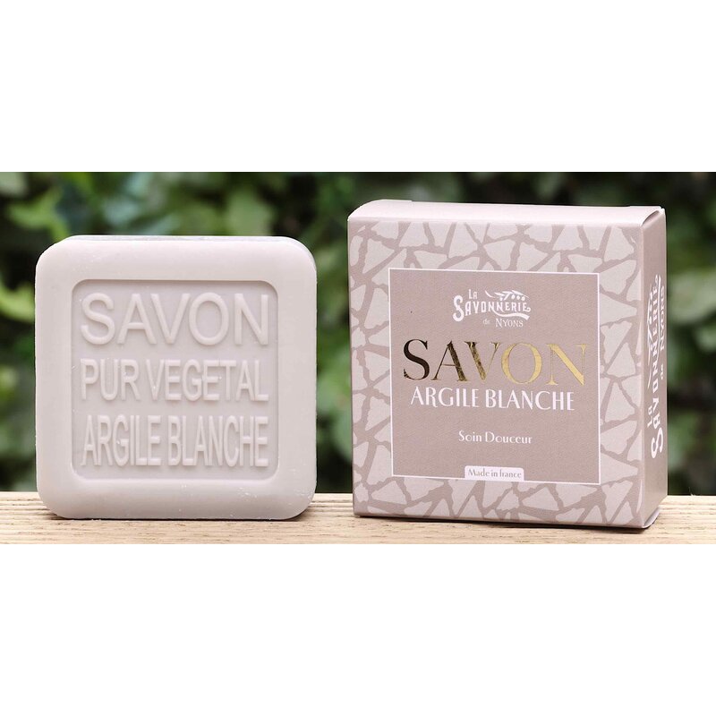 Doosje zeep met witte klei