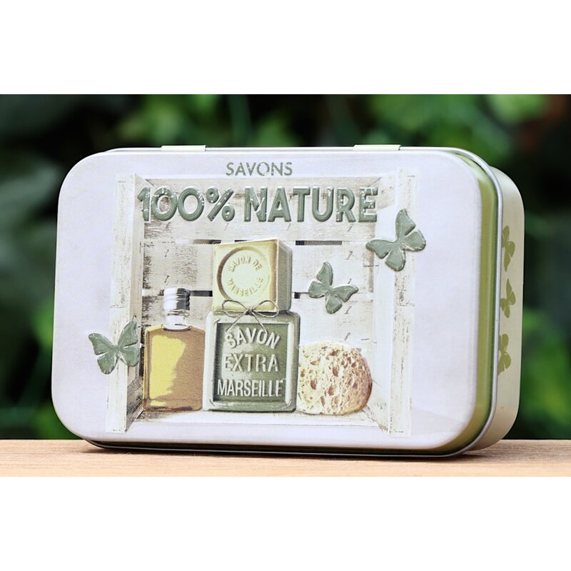 Blikje zeep 100% nature