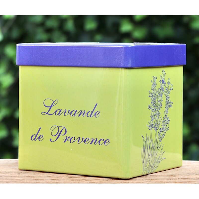 Blikje met losse lavendel