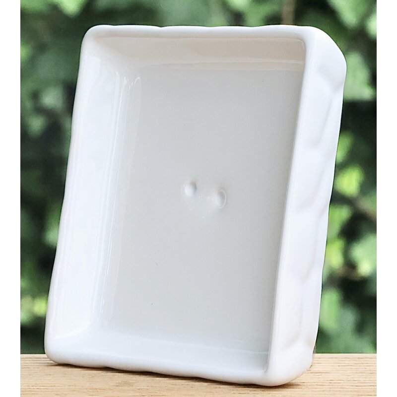 Zeepbakje vierkant wit