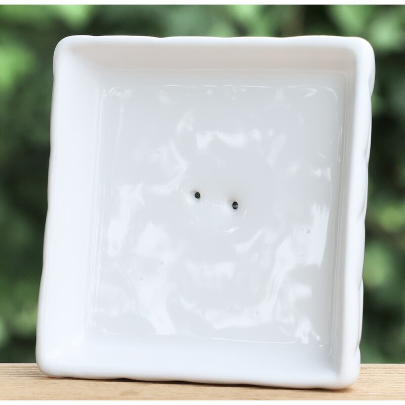 Zeepbakje vierkant wit