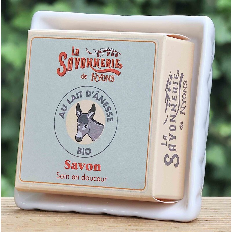 Doosje zeep met biologische ezelinnenmelk