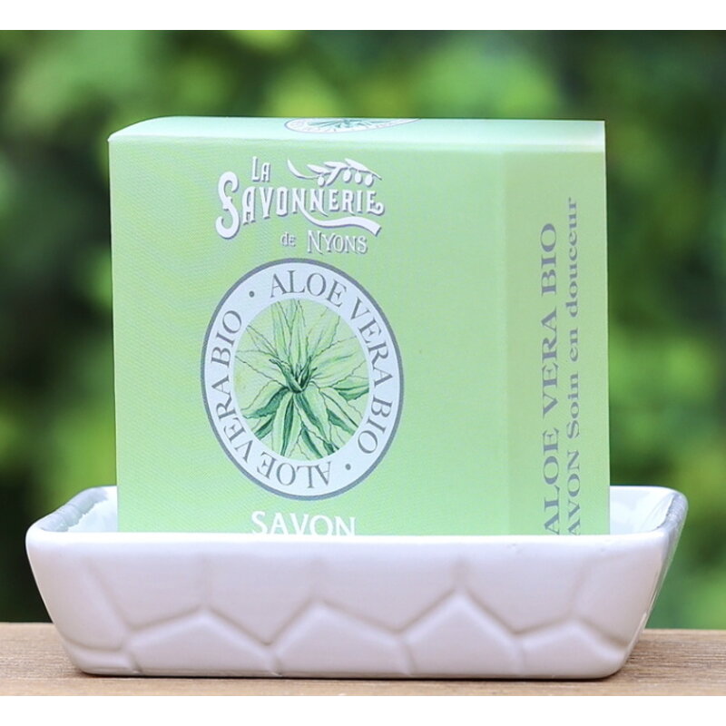 Doosje zeep met biologische aloe vera
