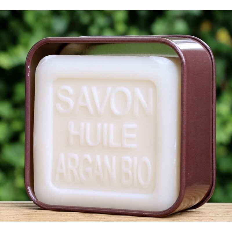 Zeep met arganolie in blikje