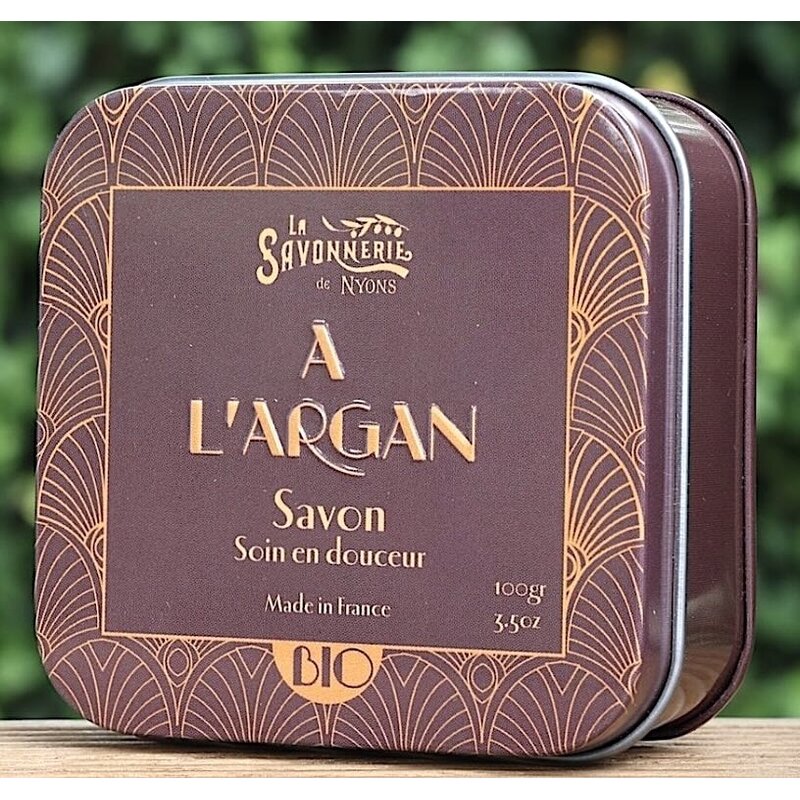 Zeep met arganolie in blikje
