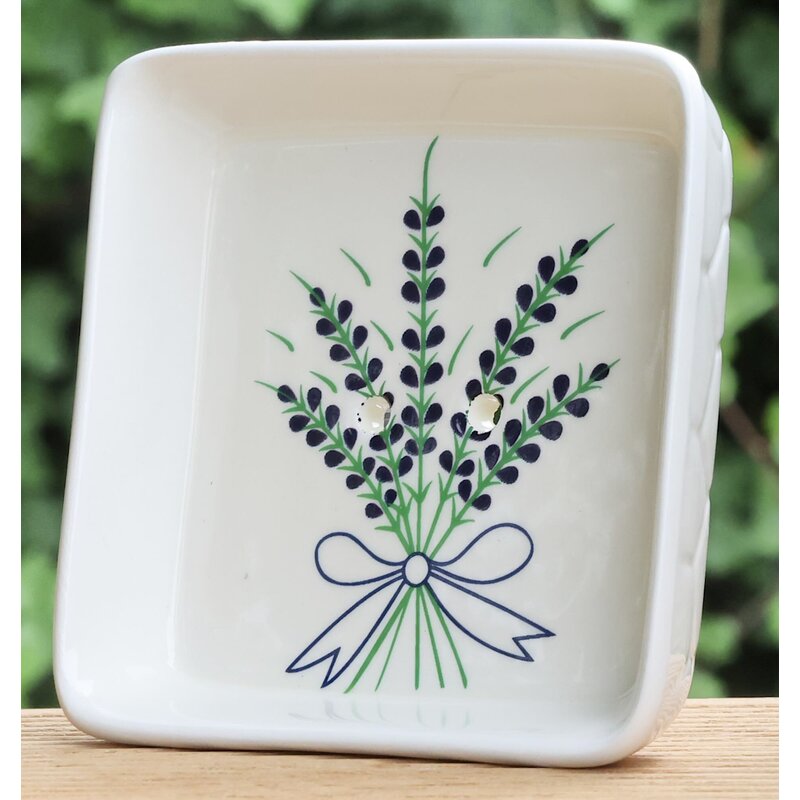 Zeepbakje vierkant lavendeldecoratie