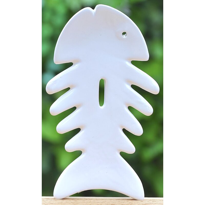 Wit zeepbakje in de vorm van een vis