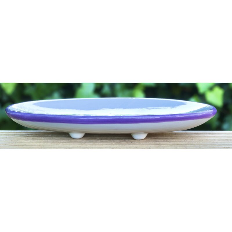 Zeepbakje ovaal paars randje