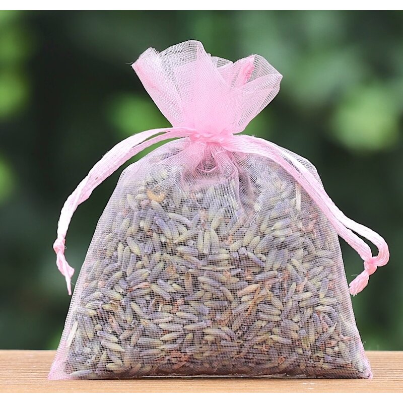 Roze organza zakje met lavendel