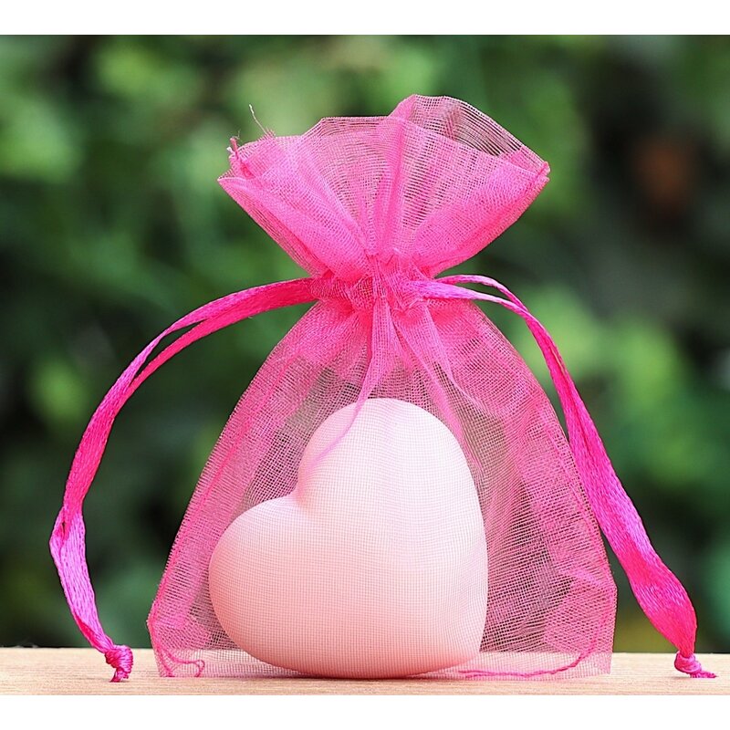 Hartzeepje in organza zakje