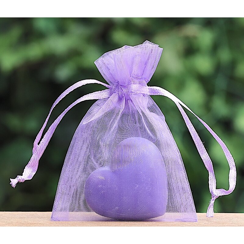 Hartzeepje in organza zakje