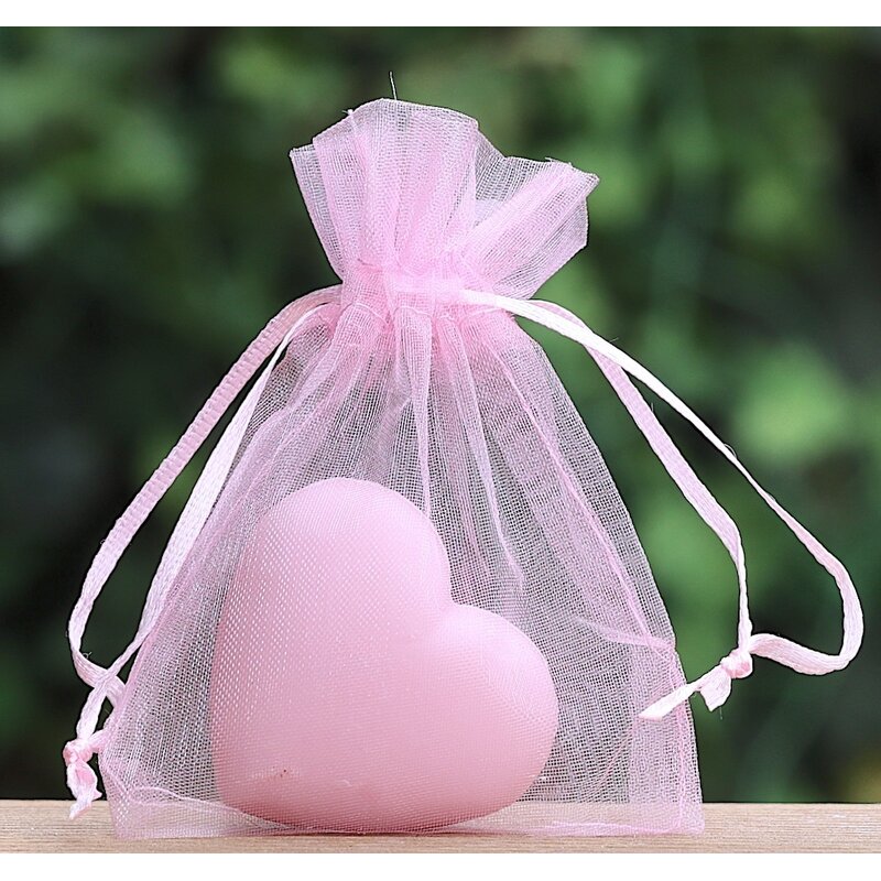 Hartzeepje in organza zakje