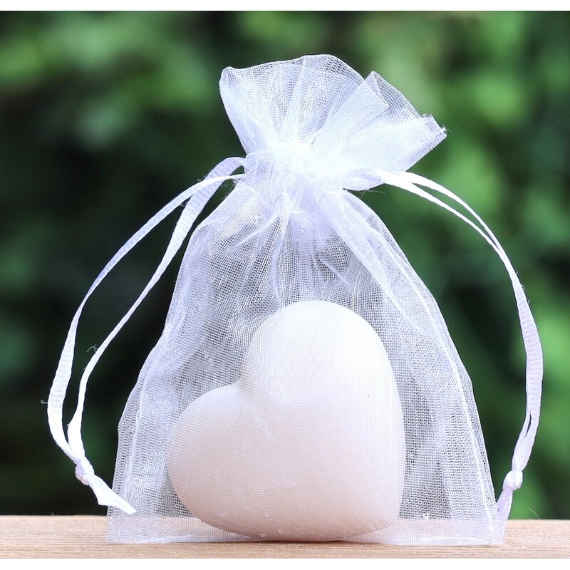 Hartzeepje in organza zakje