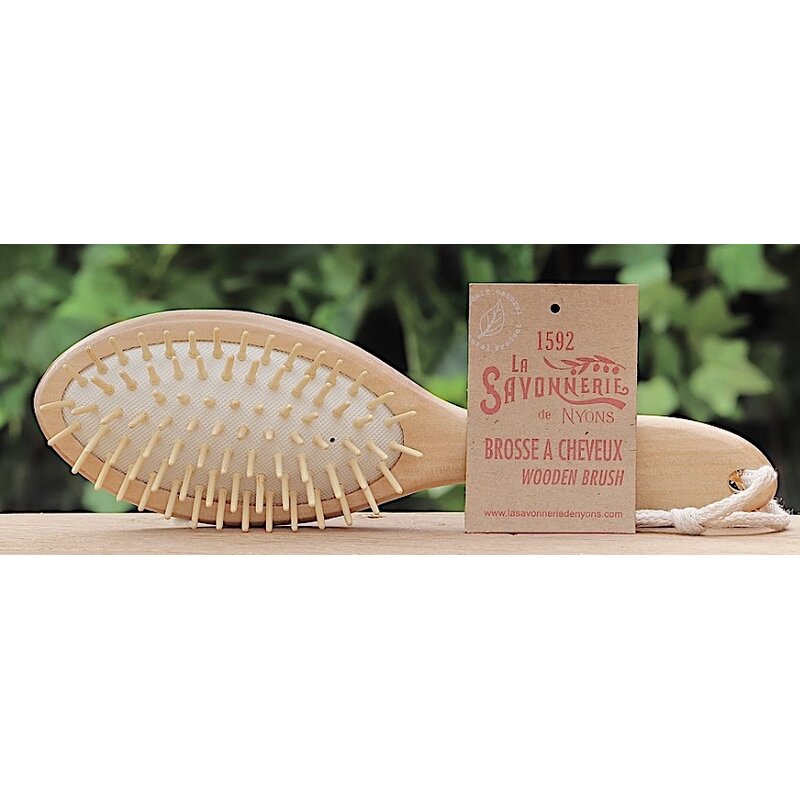 Houten haarborstel