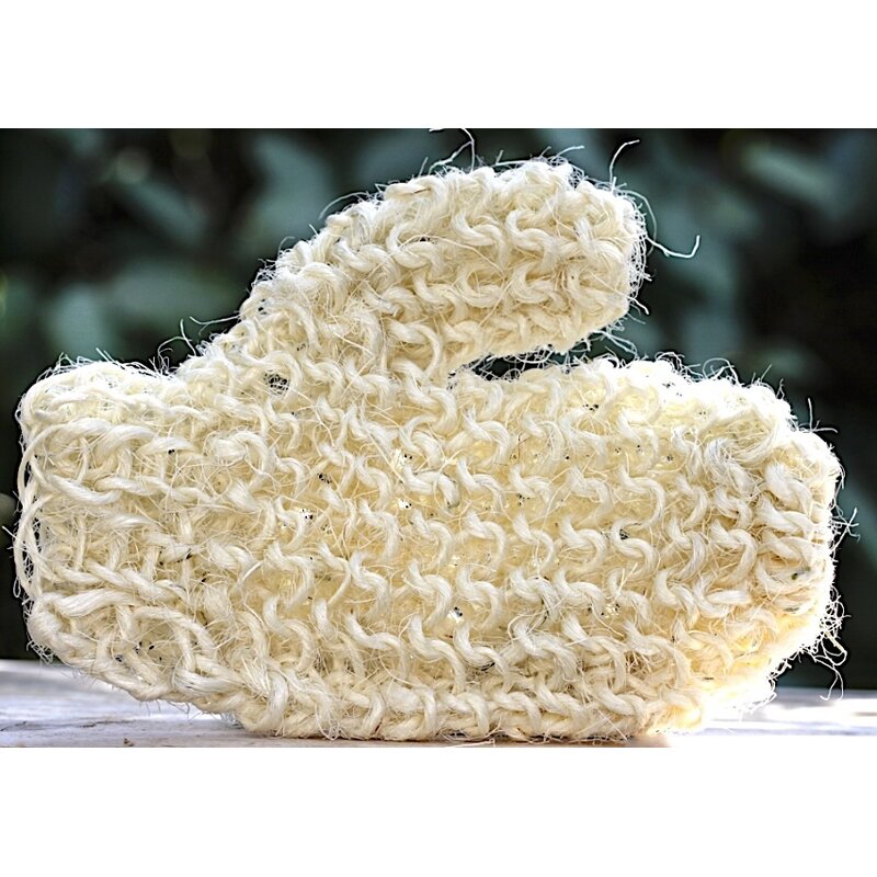 Sisal scrubhandschoen