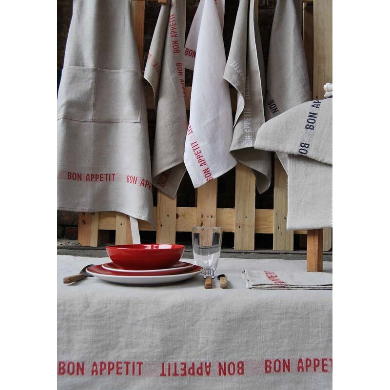 Tafelloper bon appetit  rood