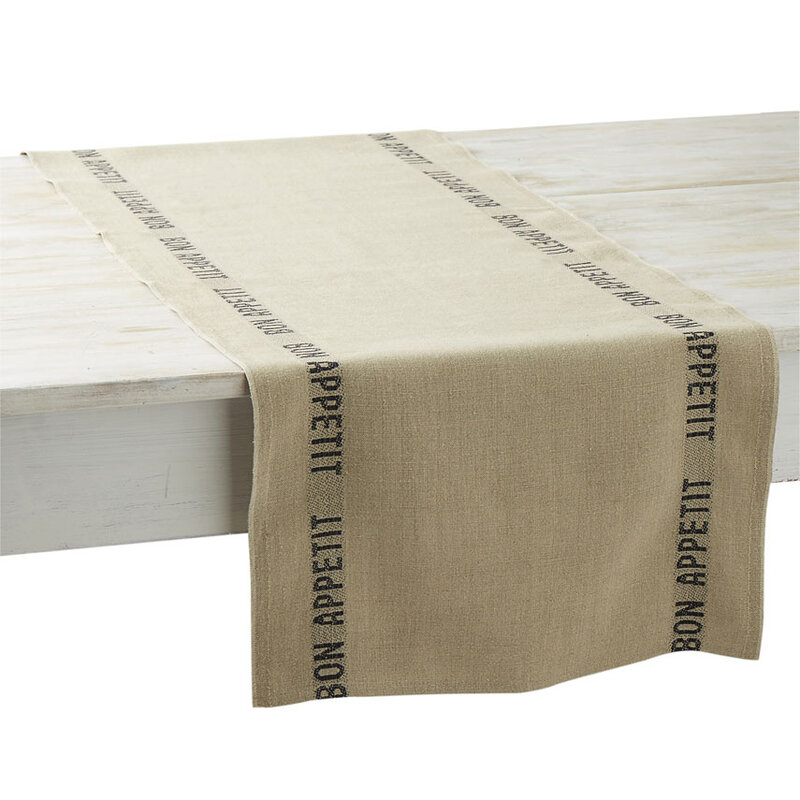 Tafelloper bon appetit zwart