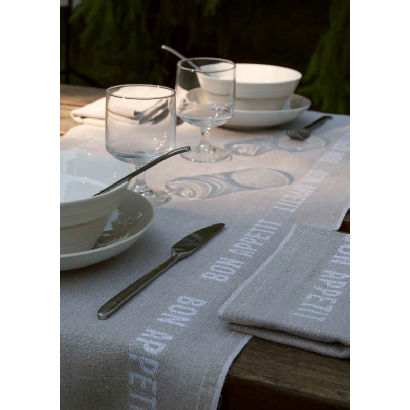 Tafelloper bon appetit wit