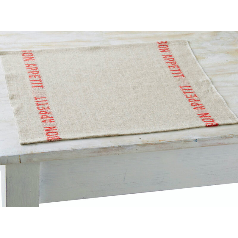 Placemat bon appetit  rood